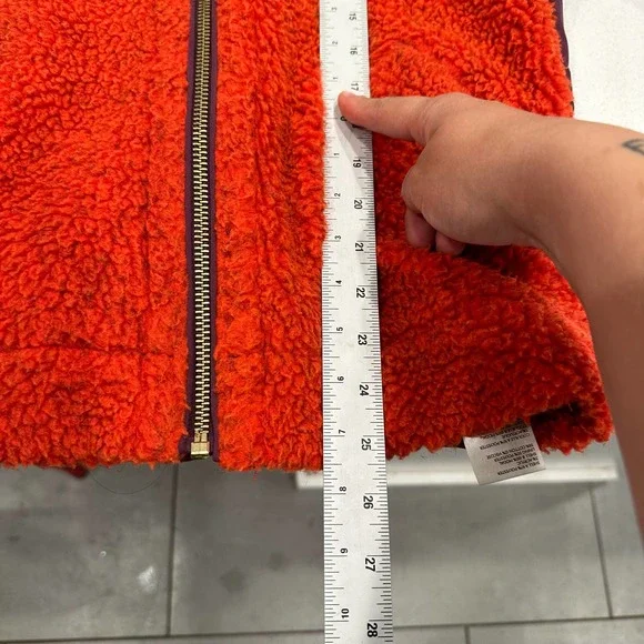 Free People Women's Rivington Sherpa Jacket Orange Purple sz XS - Picture 15 of 15